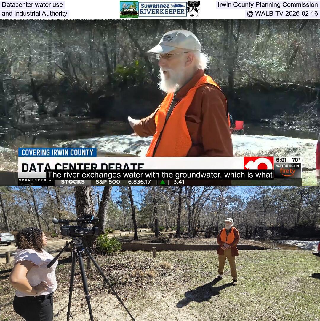 Datacenter water use, Irwin County Planning Commission, and Industrial Authority @ WALB TV 2026-02-16