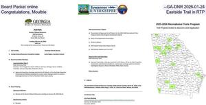 [Board Packet online, --GA-DNR 2026-01-24, Congratulations, Moultrie, Eastside Trail in RTP]