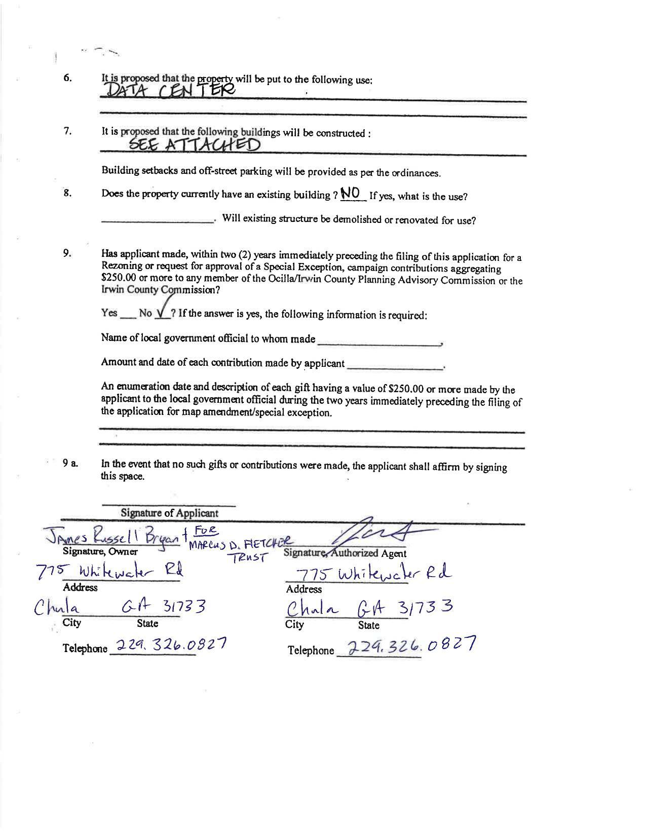 the following use: DATA CENTER