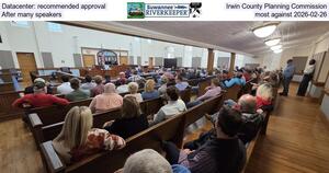 [Datacenter: recommended approval, Irwin County Planning Commission, After many speakers, most against 2026-02-26]