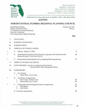 [Agenda: VI. GUEST SPEAKER - Amy Brown, Deputy Executive Director Suwannee River Water Management District, 2026-02-26 --NCFRPC Agenda]