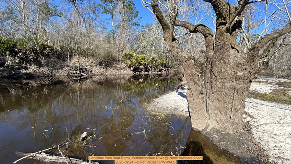 [Langdale Park Boat Ramp, Withlacoochee River @ North Valdosta Road 2026-02-24 --Cindy Vedas for WWALS]