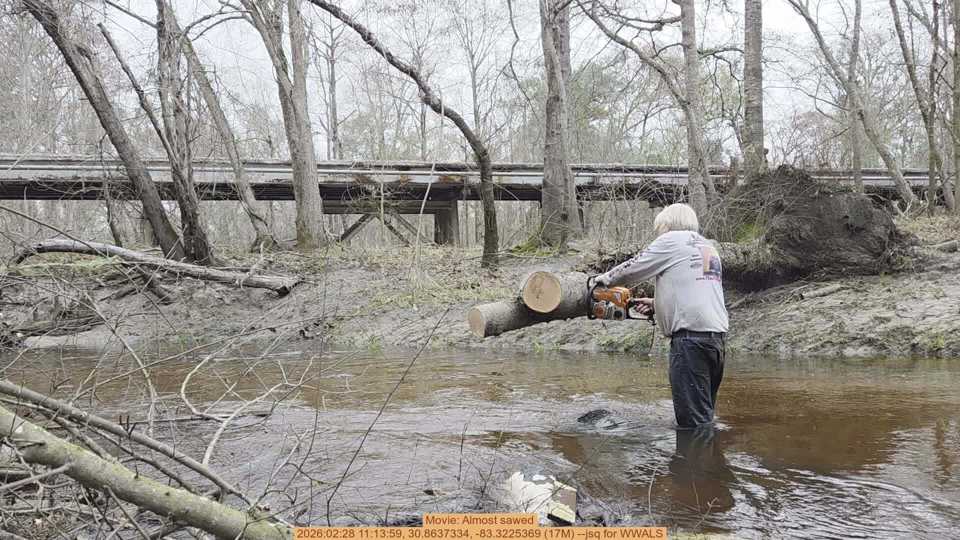 Movie: Almost sawed, 2026:02:28 11:13:59, 30.8637334, -83.3225369 (17M) --jsq for WWALS