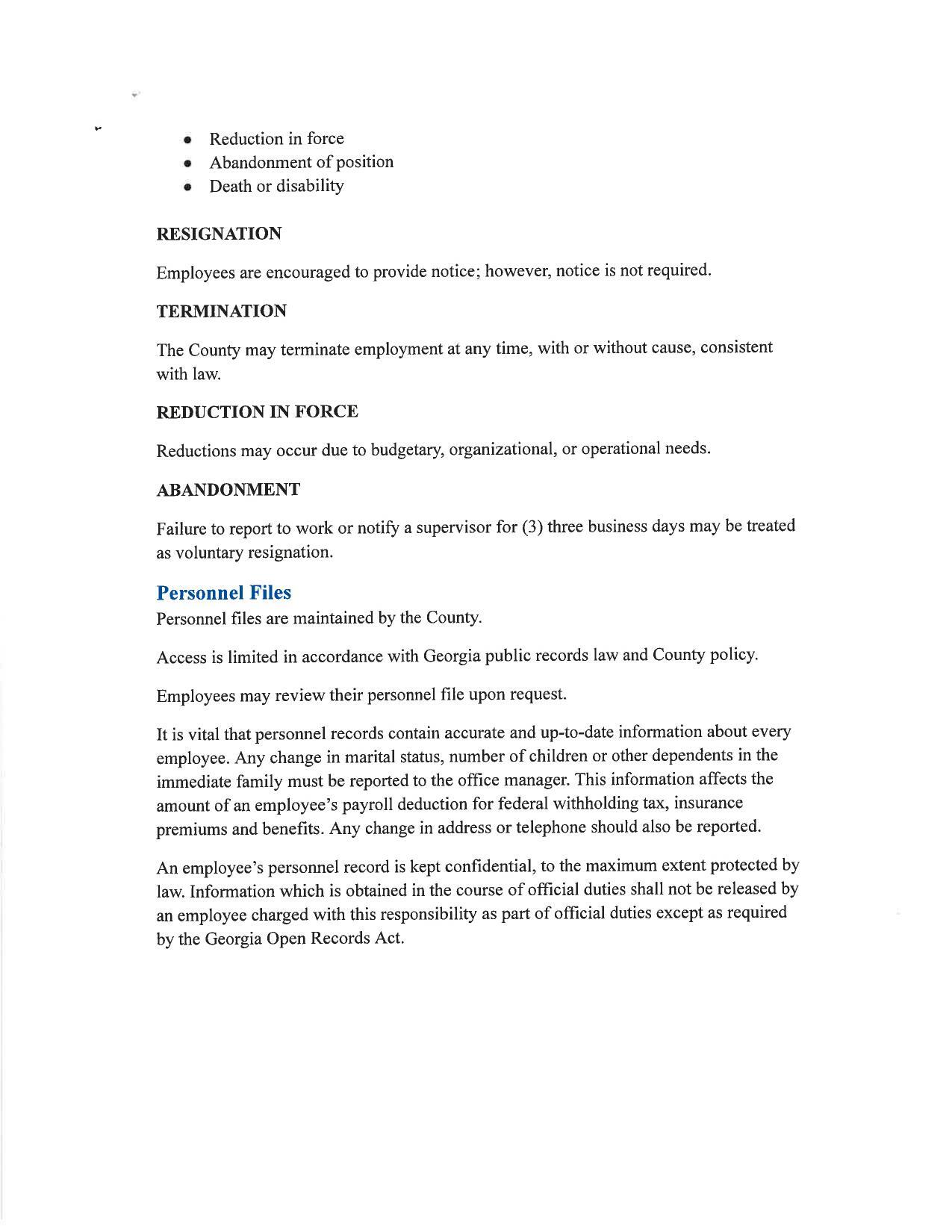 Employees are encouraged to provide notice; however, notice is not required.