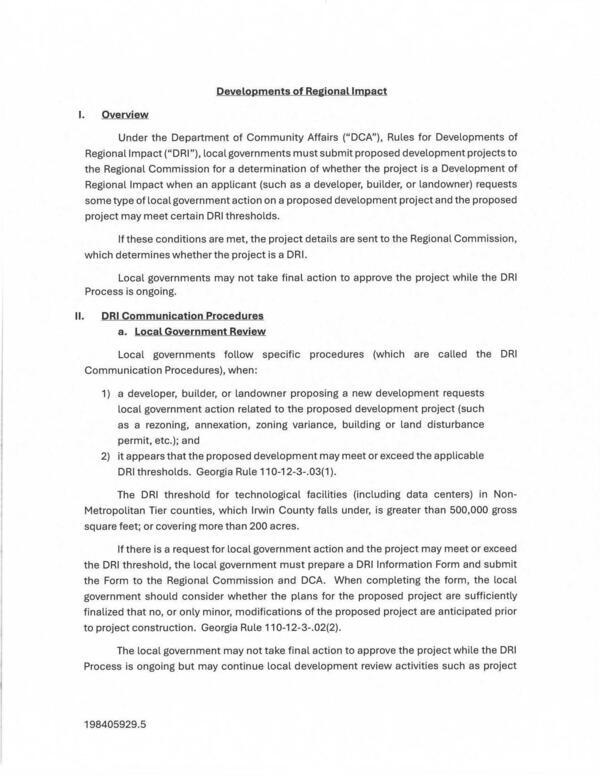 [Developments of Regional Impact]