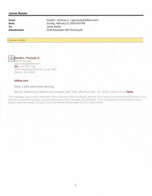 [Attachments: Draft Resolution DRI Process.pdf, 2026-02-22 at 9:03 PM --Gerald L. Pouncey Jr.]