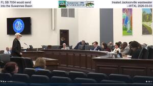 [FL SB 7034 would send treated Jacksonville wastewater into the Suwannee Basin --WTXL 2026-03-03]