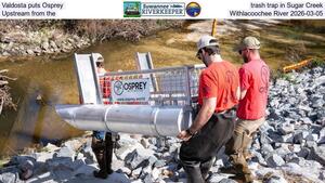 [Valdosta puts Osprey trash trap in Sugar Creek, Upstream from the Withlacoochee River 2026-03-05]