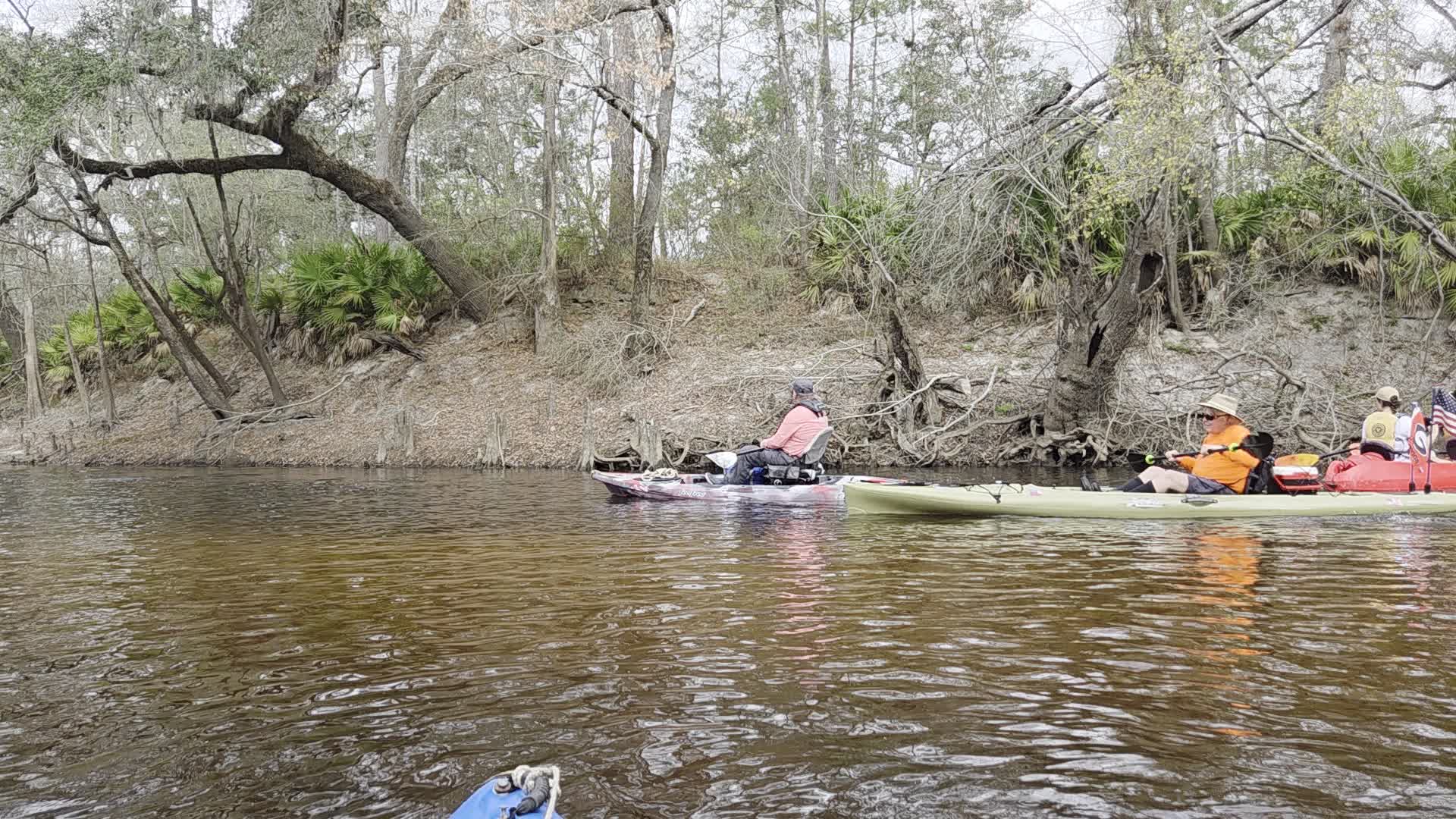 Movie: Paddlers on the Withlacoochee River just below the Little River Confluence, 2026:03:07 10:01:14, 30.8469487, -83.3480246 (47M) --jsq for WWALS