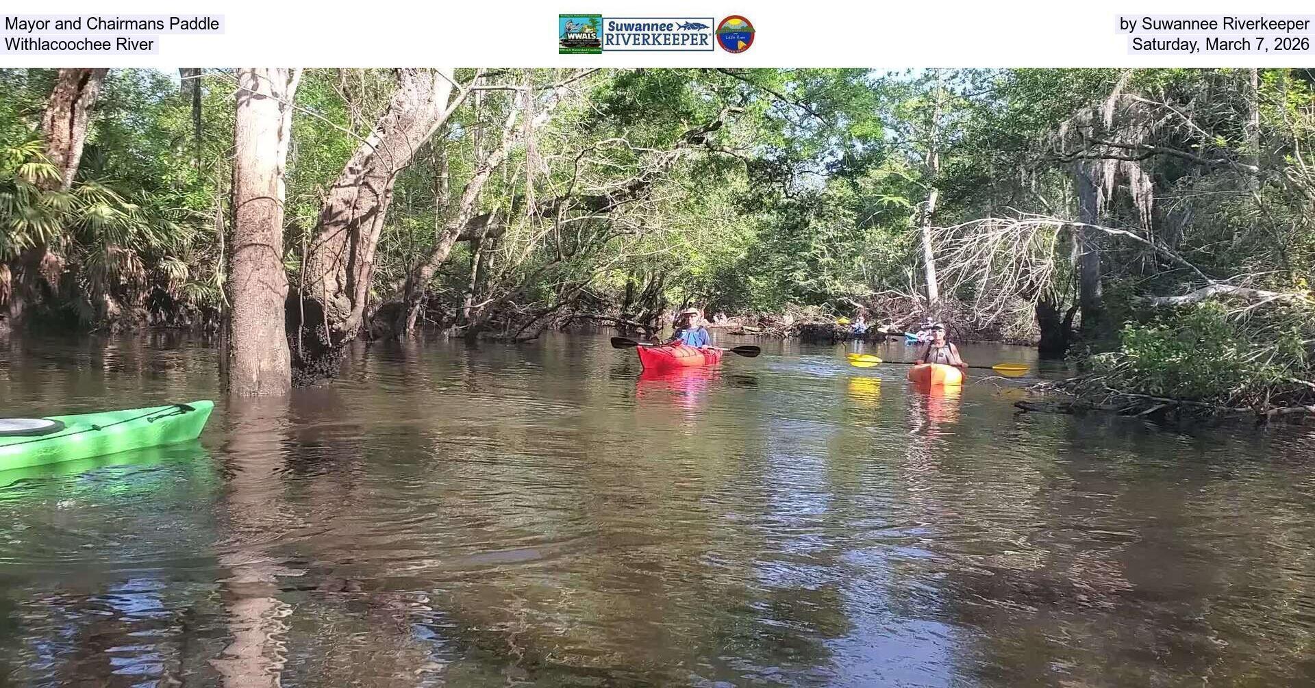 Mayor and Chairmans Paddle by Suwannee Riverkeeper, Withlacoochee River, Saturday, March 7, 2026