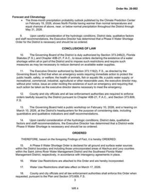 [Forecast and Climatology, CONCLUSIONS OF LAW, ORDERED]