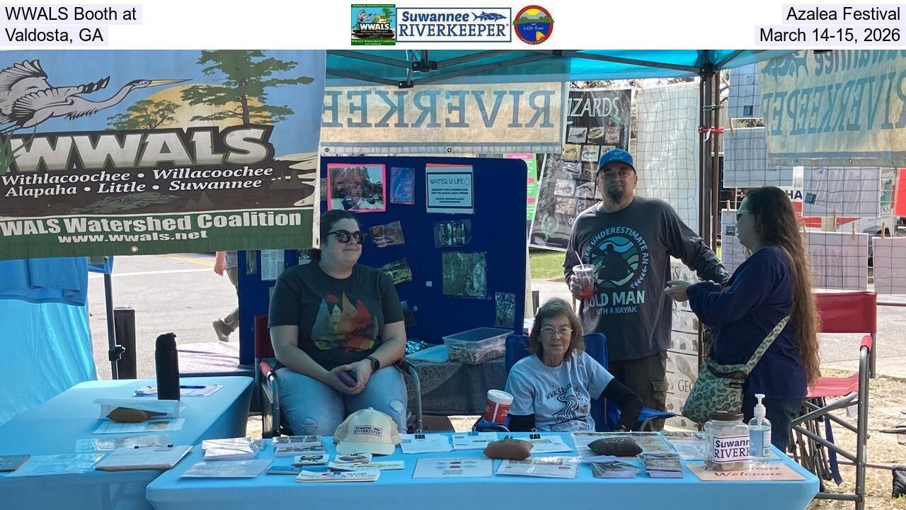 WWALS Booth at Azalea Festival, Valdosta, GA, March 14-15, 2026
