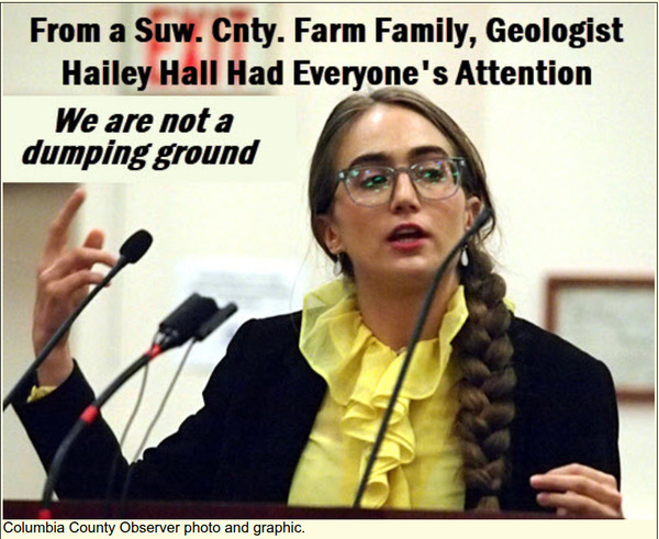 [Hailey Hall at Columbia County Commission, 2026-02-21 --Columbia County Observer]