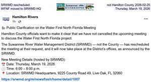 [SRWMD rescheduled, not Hamilton County 2026-02-25, WFNF moved to SRWMD HQ, Thursday, March 19, 2026]