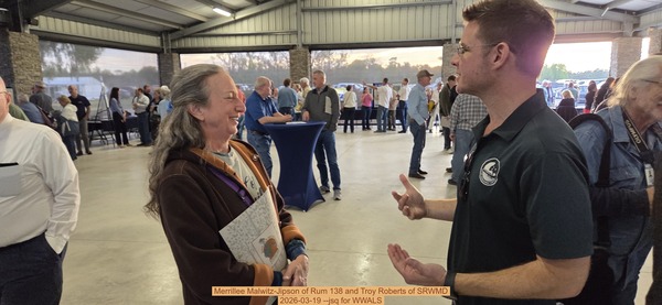 Merrillee Malwitz-Jipson of Rum 138 and Troy Roberts of SRWMD, 2026-03-19 --jsq for WWALS