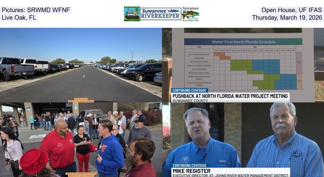 Pictures: SRWMD WFNF, Open House, UF IFAS, Live Oak, FL, Thursday, March 19, 2026