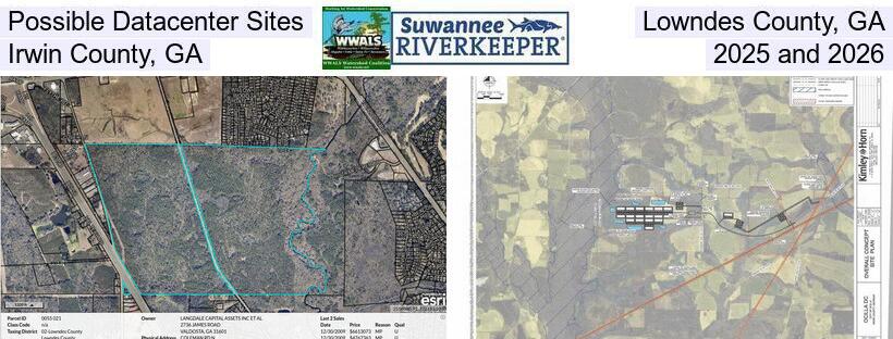 Possible Datacenter Sites, Lowndes County, GA, Irwin County, GA, 2025 and 2026
