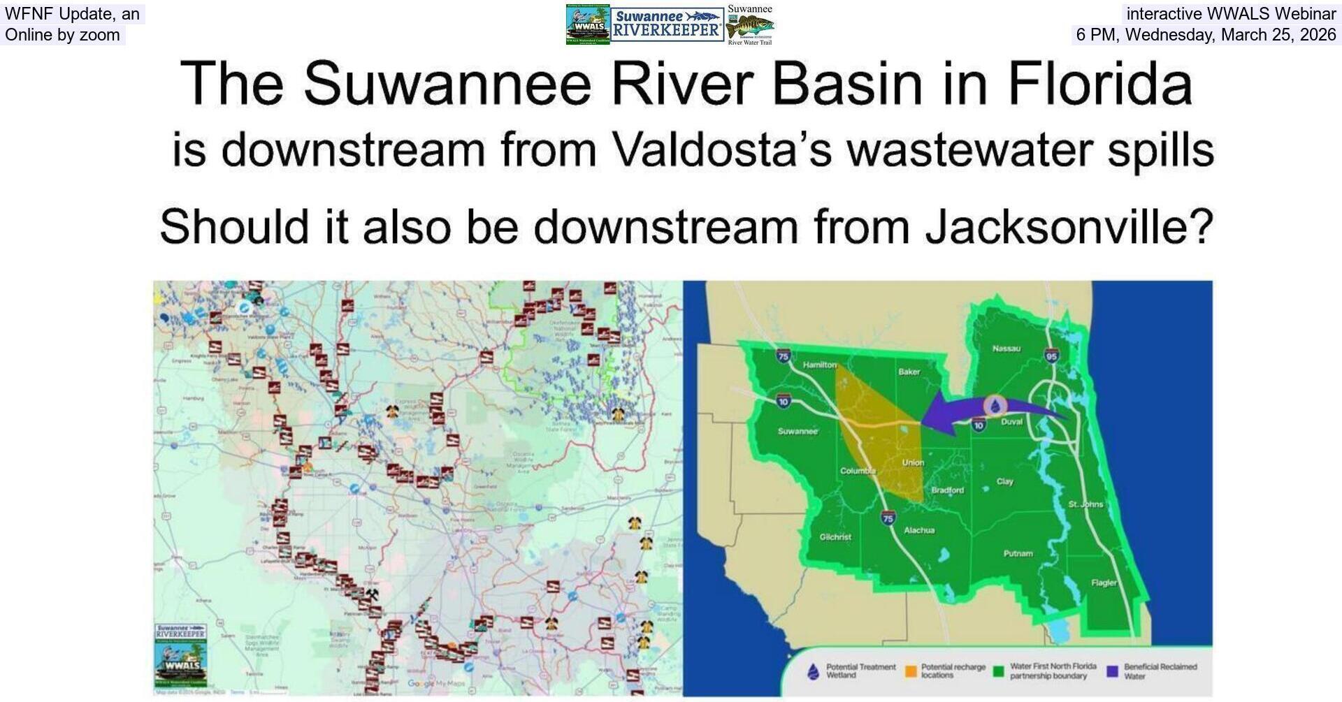 WFNF Update, an interactive WWALS Webinar, Online by zoom, 6 PM, Wednesday, March 25, 2026