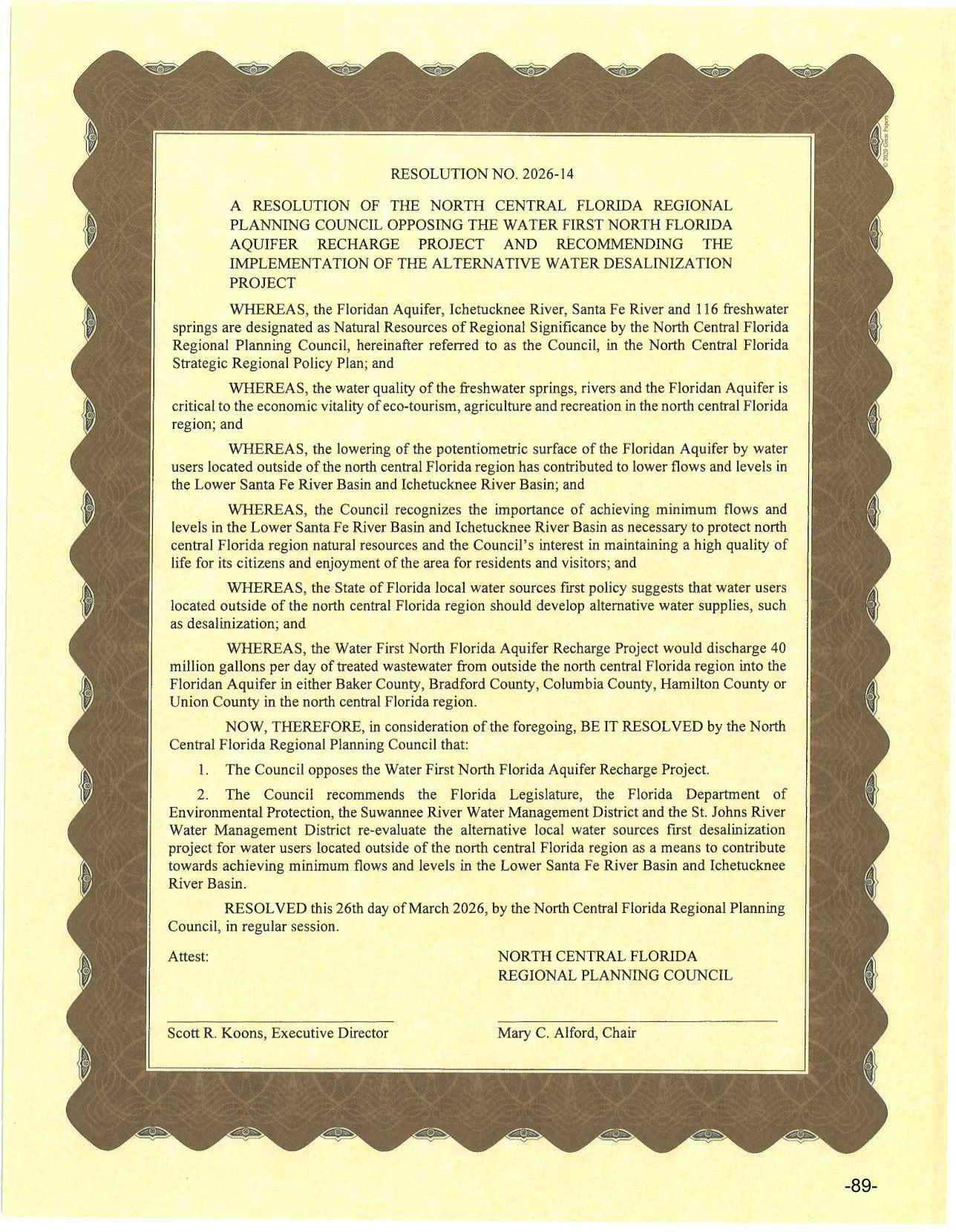 RESOLUTION NO. 2026-14