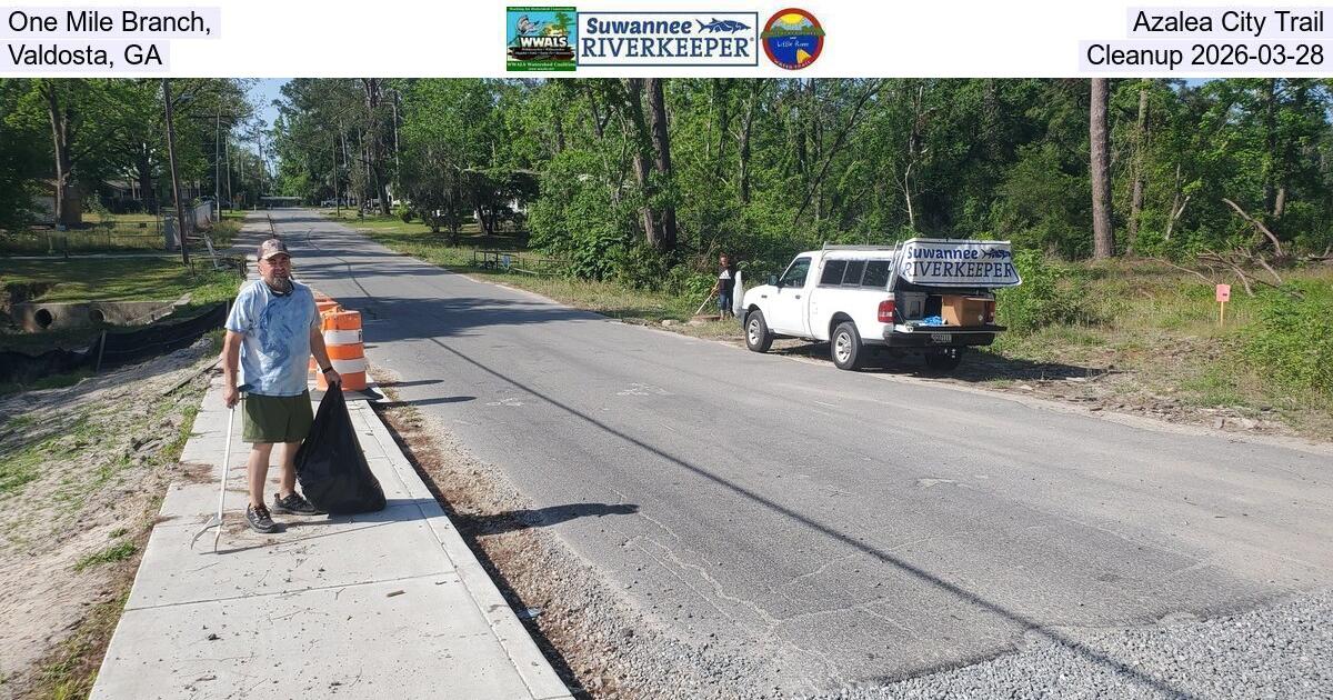 One Mile Branch, Azalea City Trail, Valdosta, GA, Cleanup 2026-03-28
