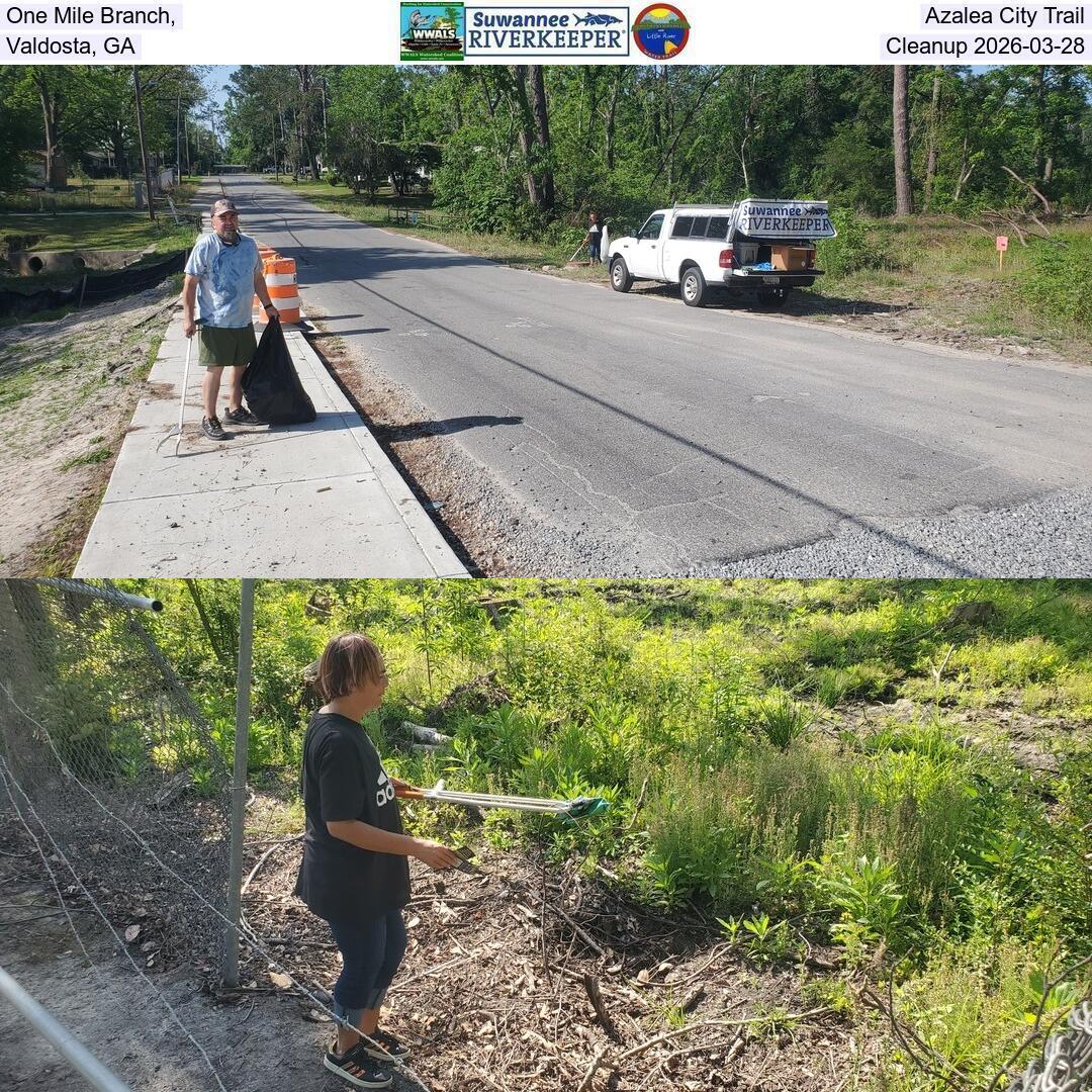One Mile Branch, Azalea City Trail, Valdosta, GA, Cleanup 2026-03-28