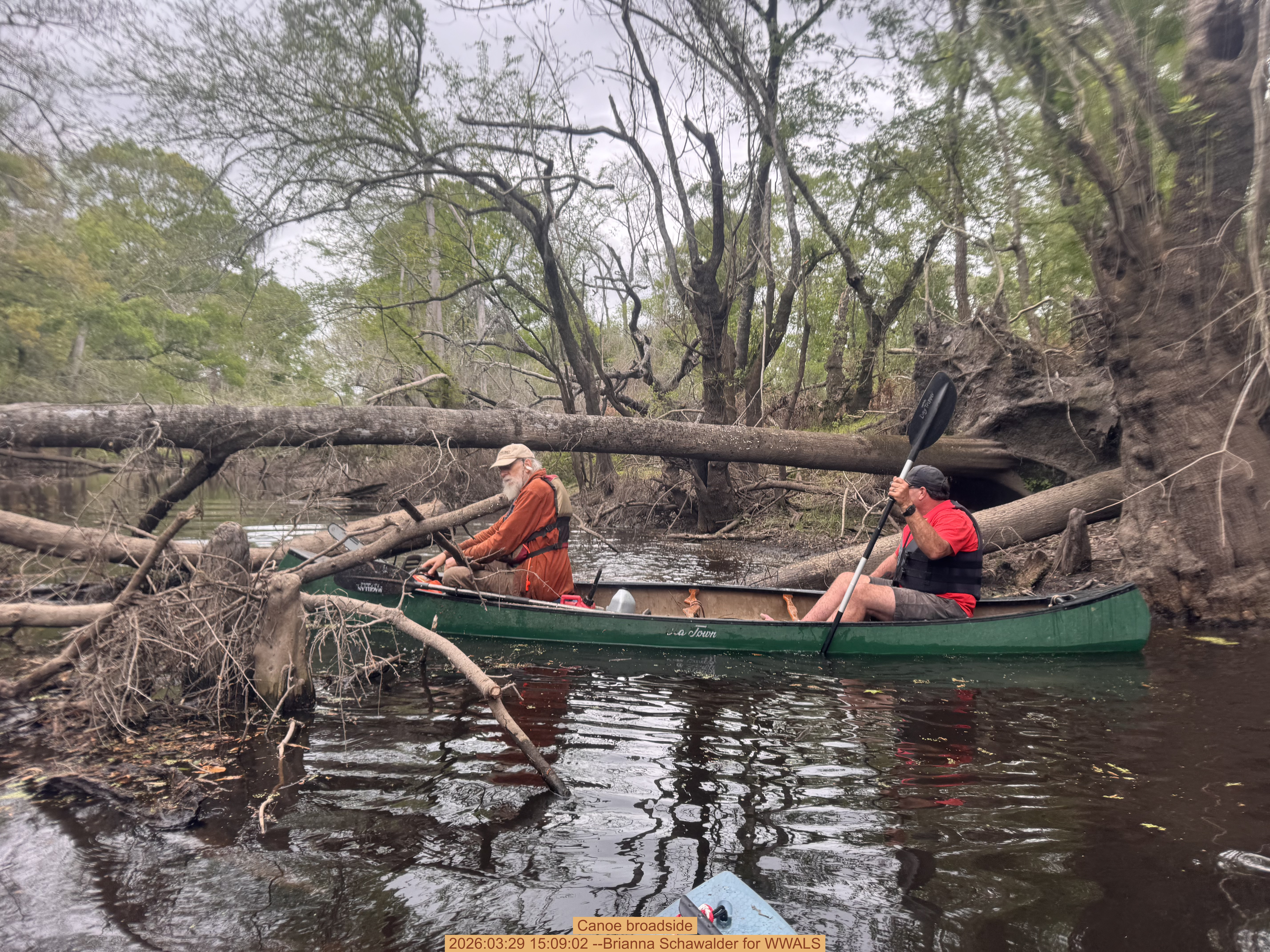 Canoe broadside, 2026:03:29 15:09:02 --Brianna Schawalder for WWALS