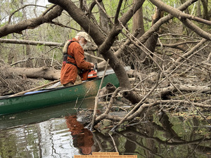 [Sawdust on the canoe, 2026:03:29 13:54:55 --Brianna Schawalder for WWALS]