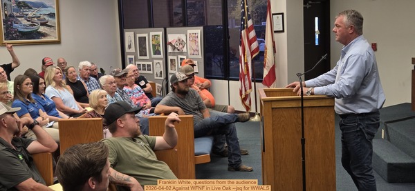 Franklin White, questions from the audience