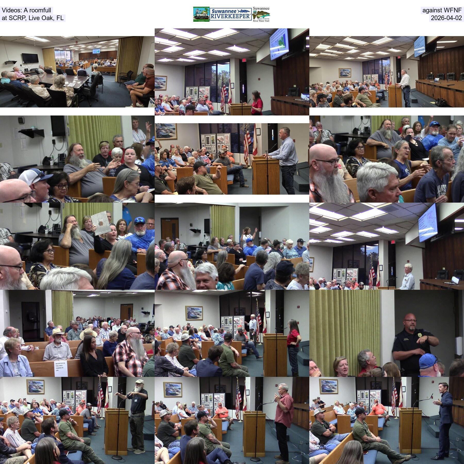 [Videos: A roomfull against WFNF at SCRP, Live Oak, FL, 2026-04-02]