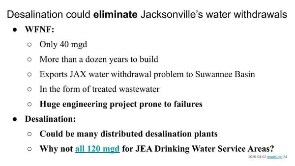 Desalination could eliminate Jacksonville’s water withdrawals