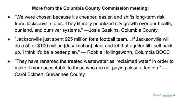 More from the Columbia County Commission meeting: