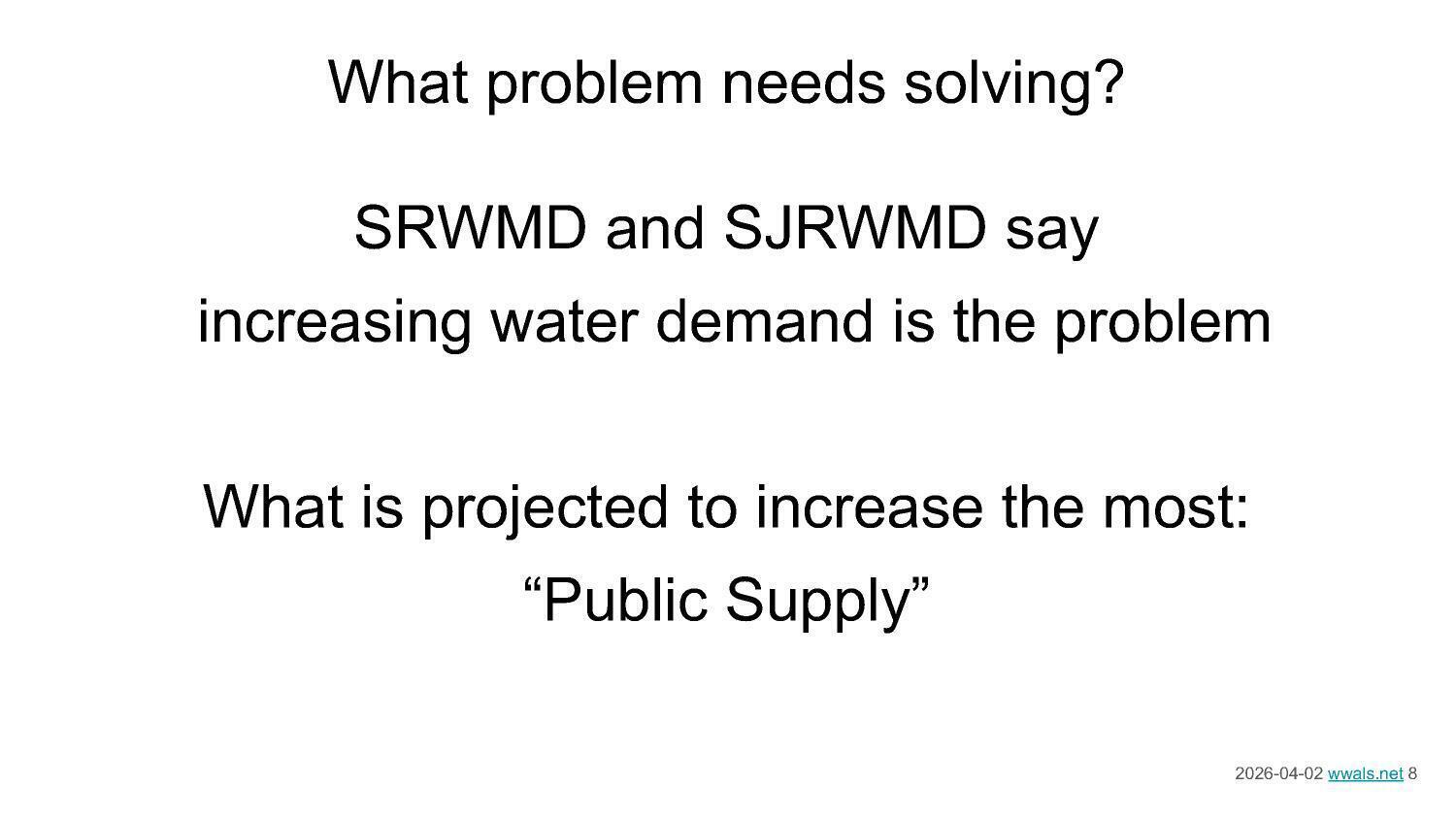 What problem needs solving?