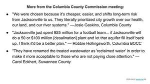 [More from the Columbia County Commission meeting:]