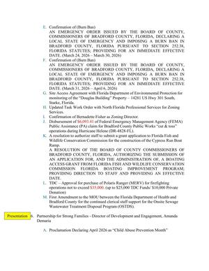 [5.G. Site Access Agreement with Florida Department of Environmental Protection for monitoring of the “Douglas Building” Property – 14281 US Hwy 301 South, Starke, Florida.]