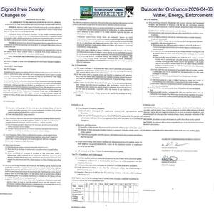 [Signed Irwin County Datacenter Ordinance 2026-04-06, Changes to Water, Energy, Enforcement]