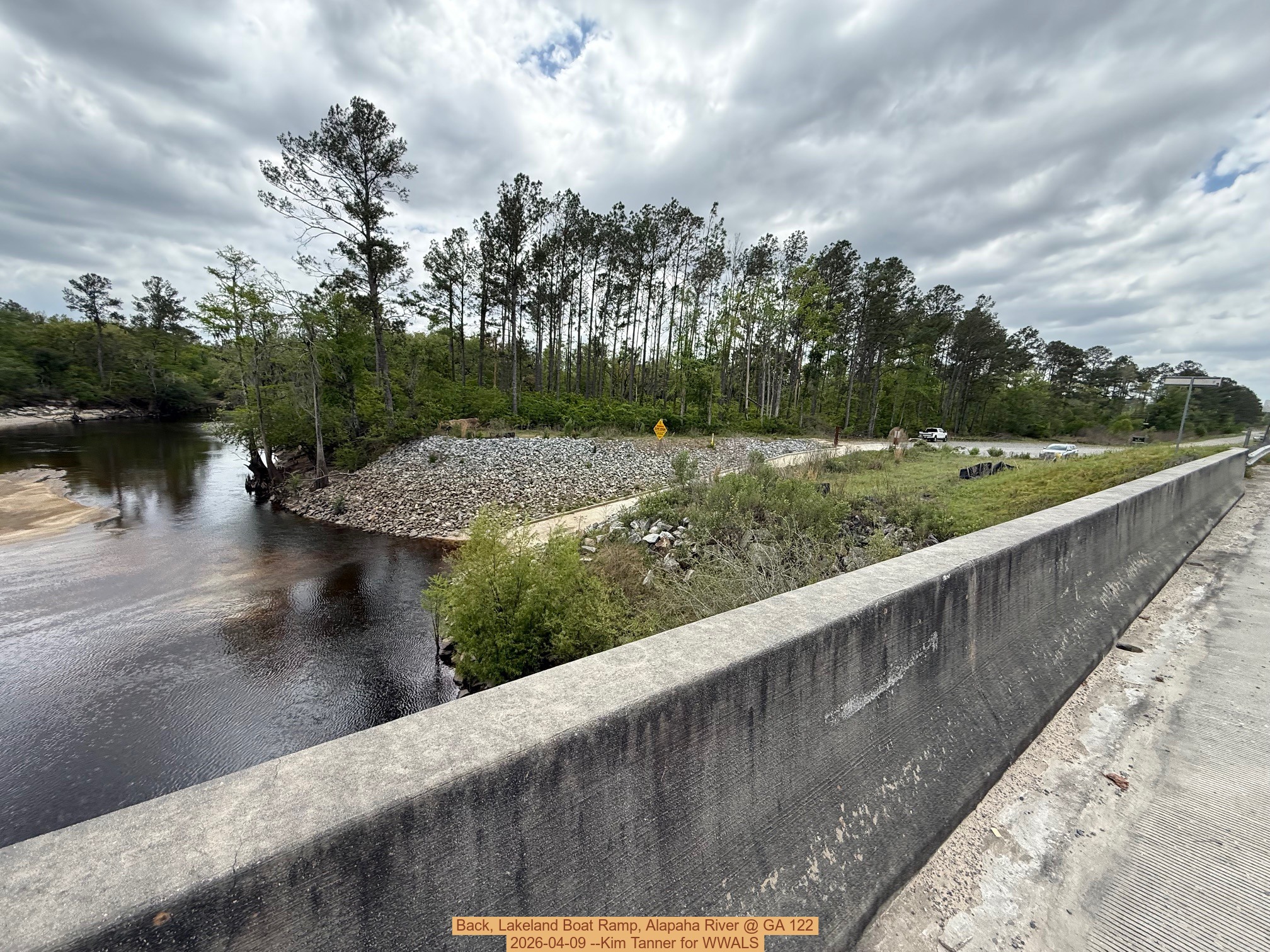 Back, Lakeland Boat Ramp, Alapaha River @ GA 122 2026-04-09 --Kim Tanner for WWALS
