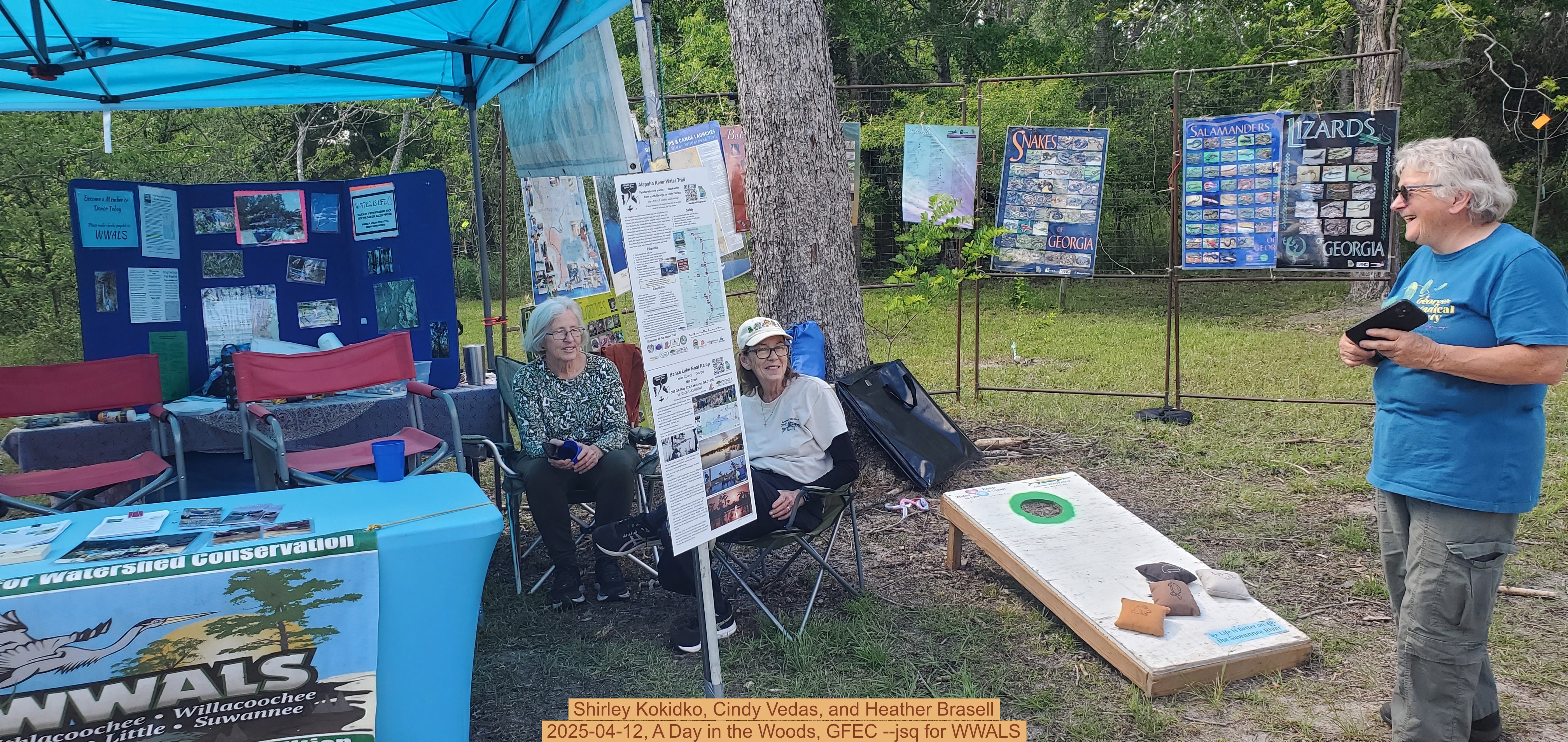 Shirley Kokidko, Cindy Vedas, and Heather Brasell, 2025-04-12, A Day in the Woods, GFEC --jsq for WWALS