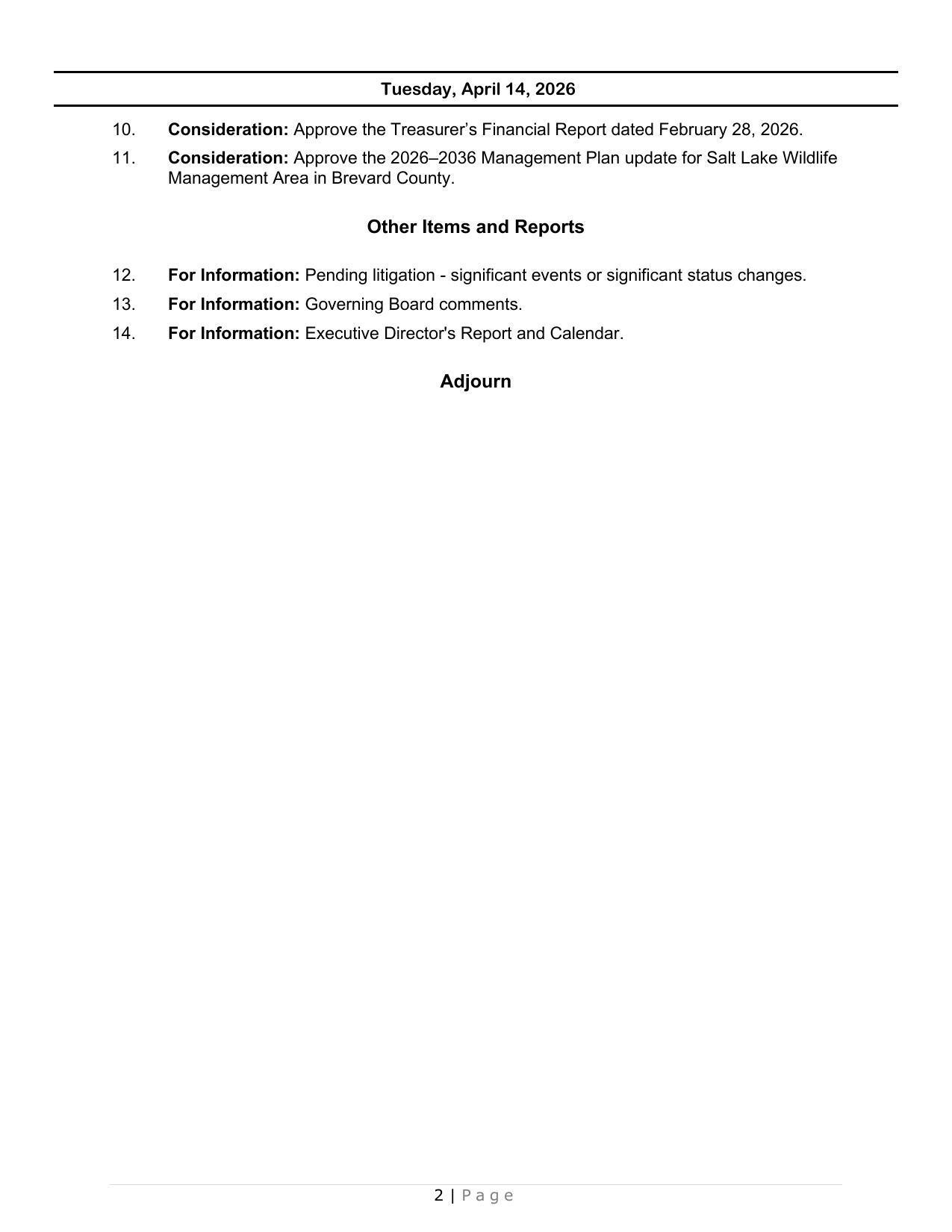 Adjourn, 2026-04-14 --SJRWMD