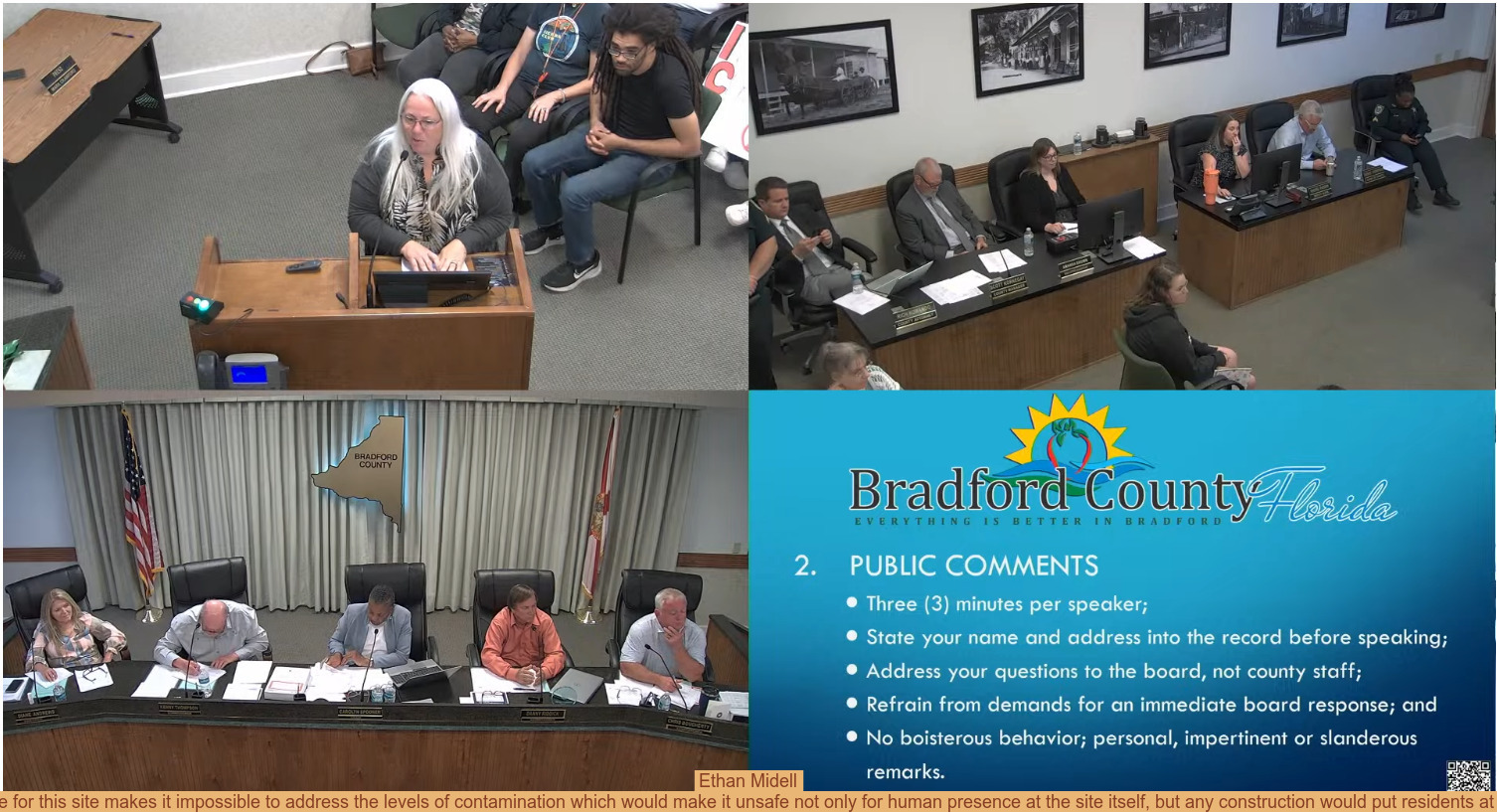 Ethan Midell, 2026-04-16 2:13:00: The proposed timeline for this site makes it impossible to address the levels of contamination which would make it unsafe not only for human presence at the site itself, but any construction would put residents at risk of groundwater and air contamination.