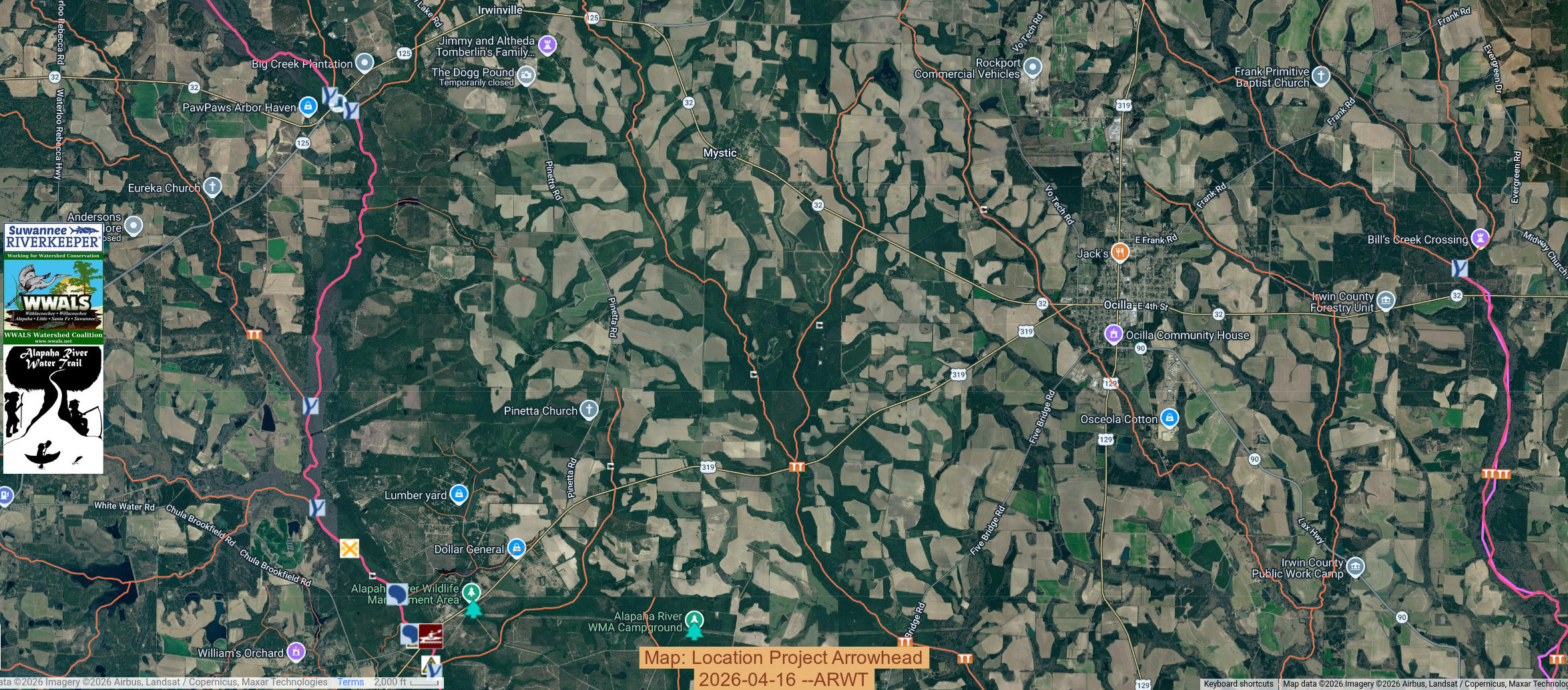 Map: Location Project Arrowhead, 2026-04-16 --ARWT