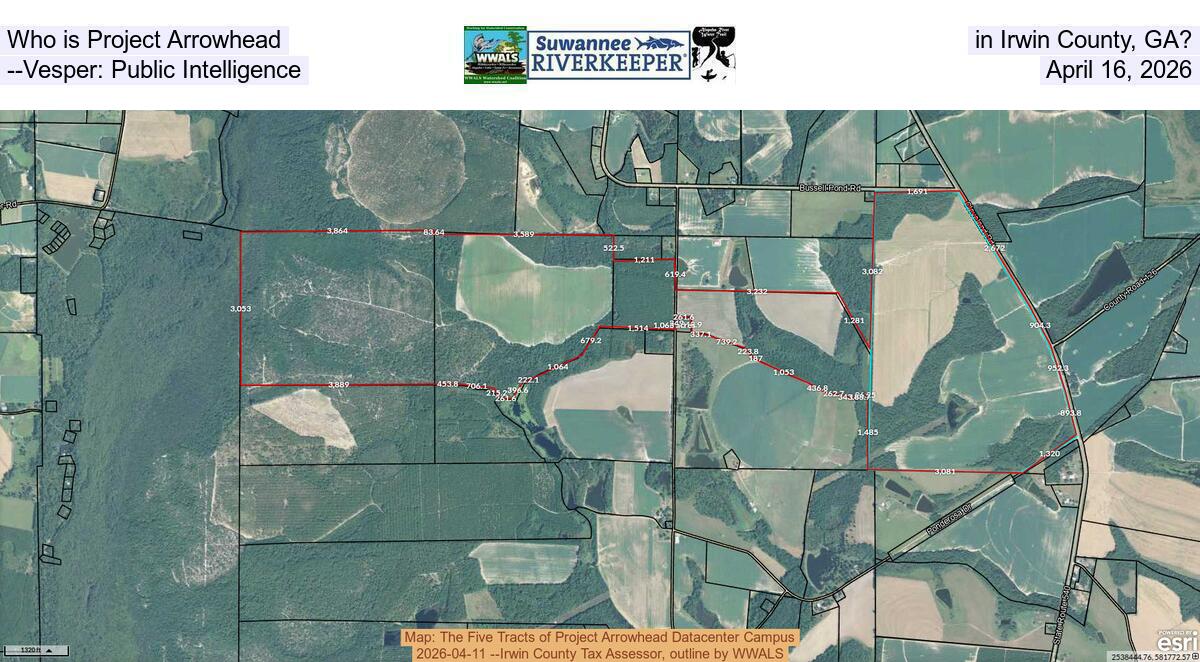Who is Project Arrowhead in Irwin County, GA? --Vesper: Public Intelligence, April 16, 2026