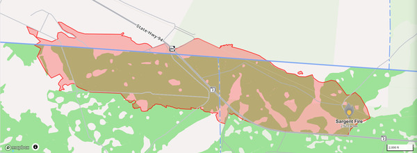 Map: Sargent Fire, 2026-04-20 --Watchduty