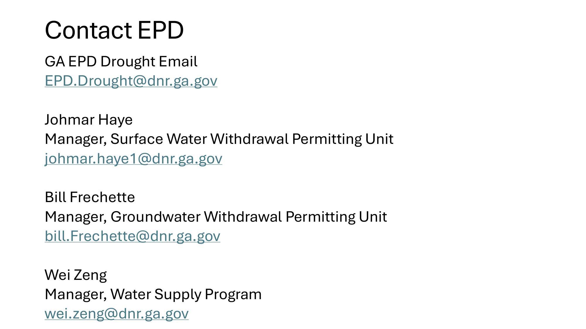Contact EPD