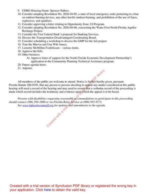 [12. Consider adopting Resolution No. 2026-04-06, concerning the Water First North Florida Aquifer Recharge Project.]
