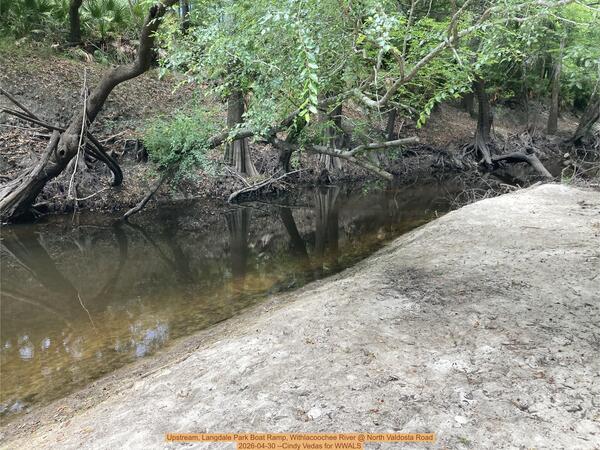 Upstream, Langdale Park Boat Ramp, Withlacoochee River @ North Valdosta Road 2026-04-30 --Cindy Vedas for WWALS