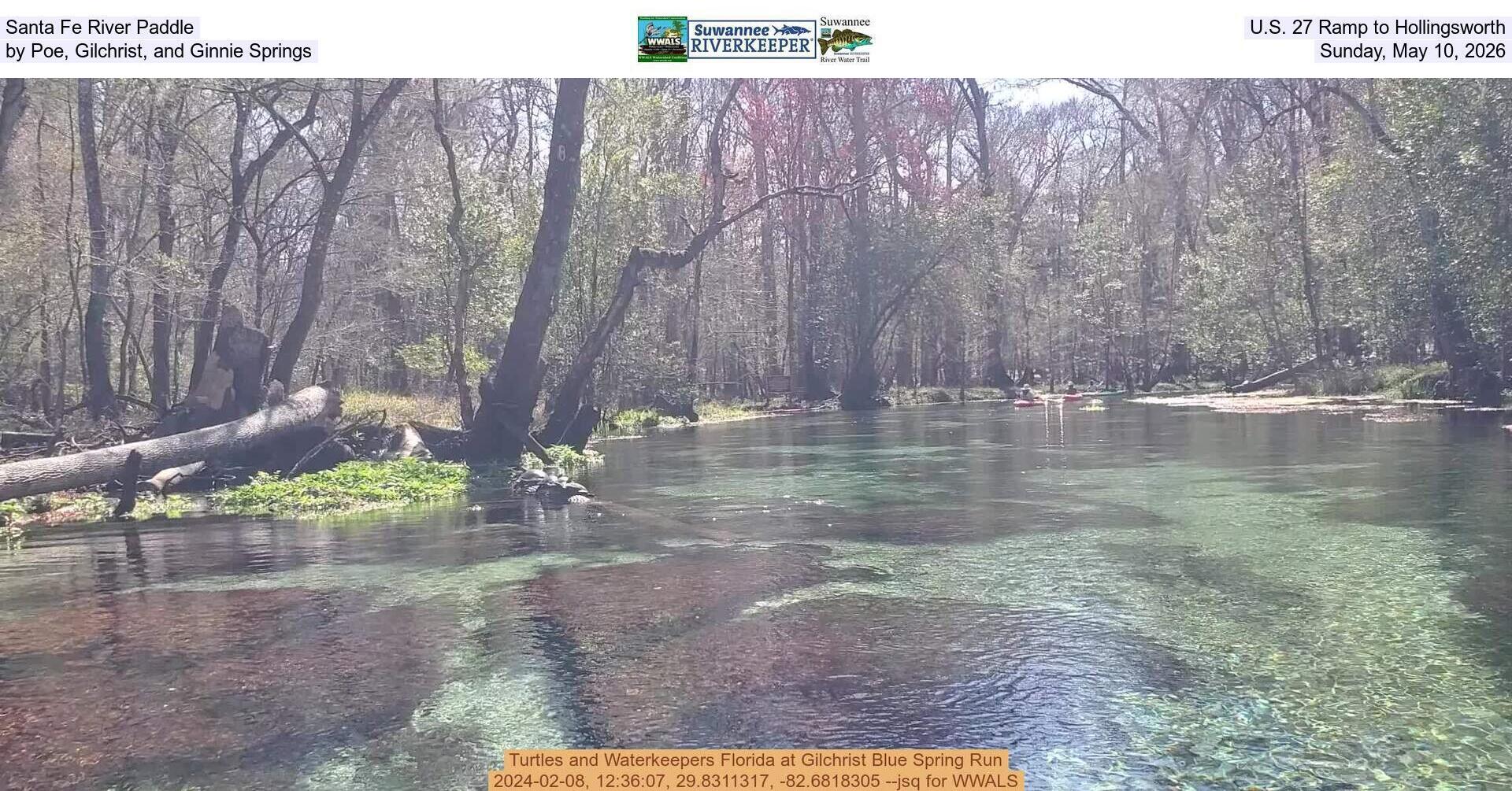 [Santa Fe River Paddle, U.S. 27 Ramp to Hollingsworth, by Poe, Gilchrist, and Ginnie Springs, Sunday, May 10, 2026]