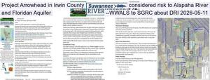 [Project Arrowhead in Irwin County considered risk to Alapaha River and Floridan Aquifer --WWALS to SGRC about DRI 2026-05-11]