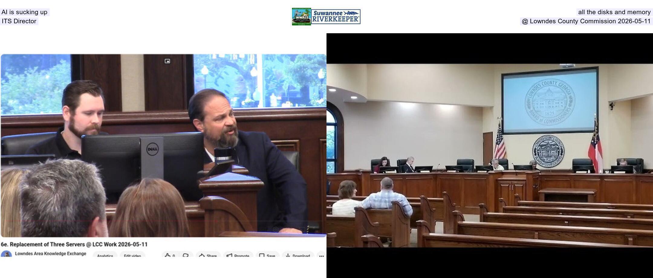 AI is sucking up all the disks and memory, ITS Director @ Lowndes County Commission 2026-05-11