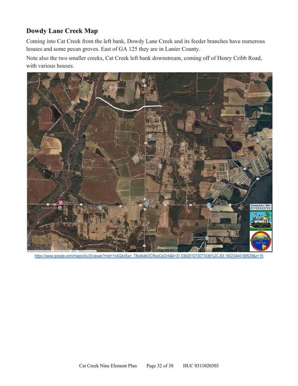 Dowdy Lane Creek Map