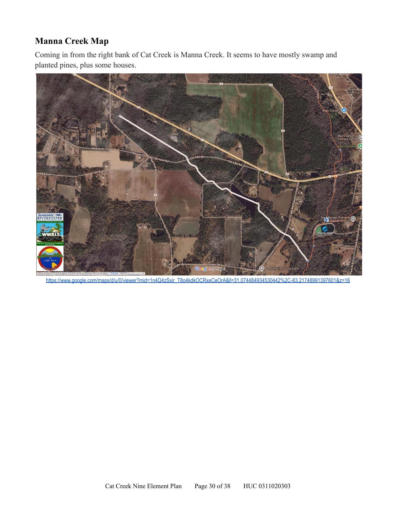 Manna Creek Map
